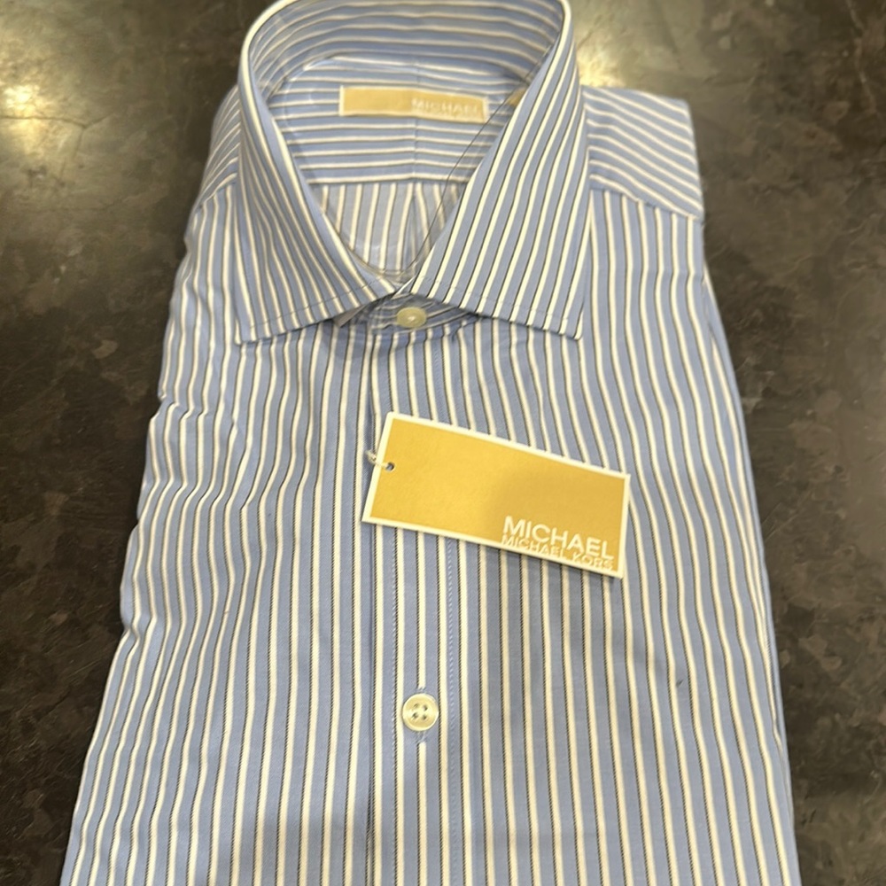 Michael Kors Striped Dress Shirt. Size 16.5 32/33 Regular fit.